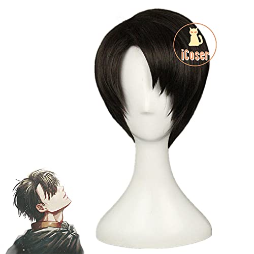 ydound Anime Coser pruik Angriff auf Titan Levi Ackerman Cosplay Perücke Kurze Gerade Schwarz Synthetische Haar Hitzebeständige Perücke + Perücke Cap Party Rollenspiel Perücke ydound Anime Coser pruik Angriff auf Titan Levi Ackerman Cosplay Perücke Kurze Gerade Schwarz Synthetische Haar Hitzebeständige Perücke + Perücke Cap Party Rollenspiel Perücke von ydound