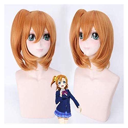 ydound Anime Coser pruik Anime Perücke LoveLive! Honoka Kousaka Brown Long Hair Perücke Cosplay Comic- Con Halloween Party Carnival Männer und Frauen Anime Fans Geschenk von ydound
