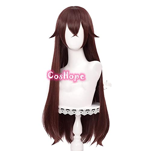 ydound Anime Coser pruik Bernstein Genshin Wirkung Cosplay Frauen Mädchen 80cm Braune Perücke Cosplay Anime Cosplay Braid Perücken Hitzebeständige synthetische Perücken Halloween von ydound