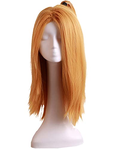 ydound Anime Coser pruik Deidara Cosplay Perücke Anime Goldene Lange gerade Perücken Cosplay Zubehör for Frauen Mädchen mit Perückenkappe von ydound