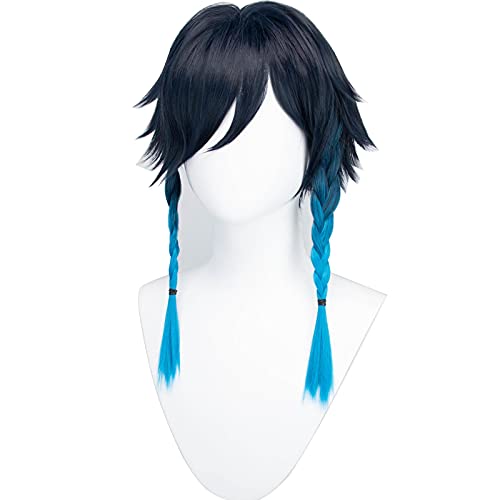 ydound Anime Coser pruik Dokidoki Spiel genshin schlätig Pflanze Cosplay Halloween Cosplay Venti perücke genshin schlätig aufwirkung Venti perücke Cosplay Haare von ydound