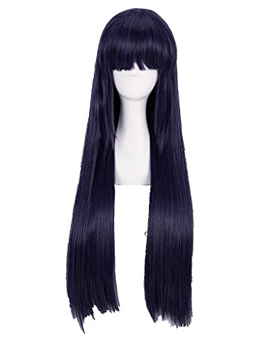 ydound Anime Coser pruik Hyuga Hinata Cosplay Perücke langes gerade ordentliches Knall Hitzebeständige synthetische Haarperücke+Perücke-Kappe von ydound
