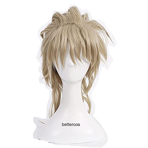 ydound Anime Coser pruik JoJo' s Bizarre Adventure DIO Brando Cosplay Perücke 45 cm Blonde mittelfrisur Hitzebeständige synthetische Haarperücke +Perücke-Kappe ydound Anime Coser pruik JoJo' s Bizarre Adventure DIO Brando Cosplay Perücke 45 cm Blonde mittelfrisur Hitzebeständige synthetische Haarperücke +Perücke-Kappe von ydound