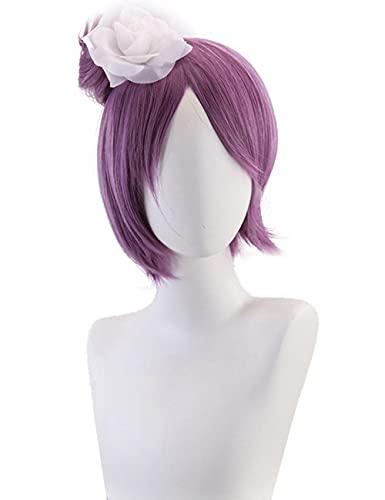 ydound Anime Coser pruik Konan Cosplay Perücke Anime lila Kurze gerade Perücken mit Pony Cosplay Zubehör for Frauen Mädchen mit Perücke Kappe von ydound