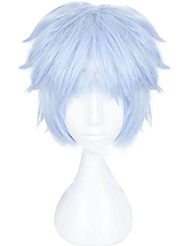 ydound Anime Coser pruik Mitsuki Cosplay Perücke Anime Ice Blau Kurze Perücken Cosplay Zubehör for Frauen Mädchen mit Perückenkappe von ydound