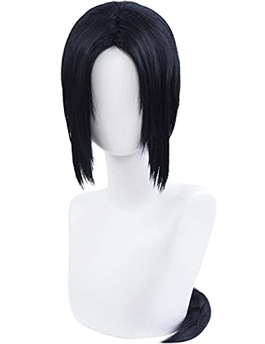 ydound Anime Coser pruik Uchiha Itachi Cosplay Perücke Anime Black Long gerade Perücken mit Pony Cosplay Zubehör for Frauen Mädchen mit Perücke Mütze von ydound