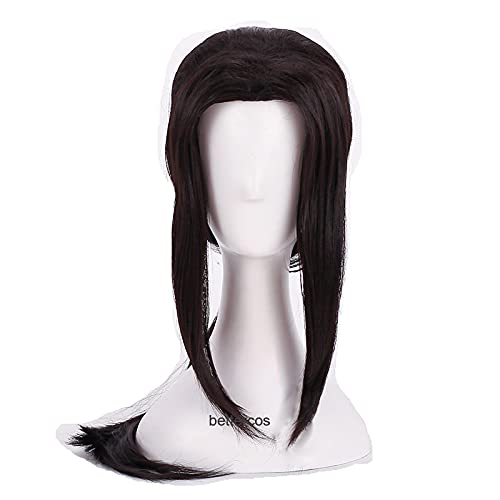 ydound Anime Coser pruik Uchiha Itachi Cosplay Perücken 60cm langes schwarz gestaltete hitzebeständige synthetische Haarperücke+Perücke-Kappe von ydound