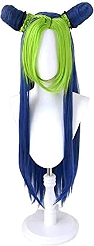 ydound Wig Anime Cosplay Bizarre JoJo bizarres Windabenteuer goldene Windperücke Cosplay Jolyne Cujoh Kujo grün geflochtene Brötchen JoJo no Kimyou im Bouken KEEBON von ydound