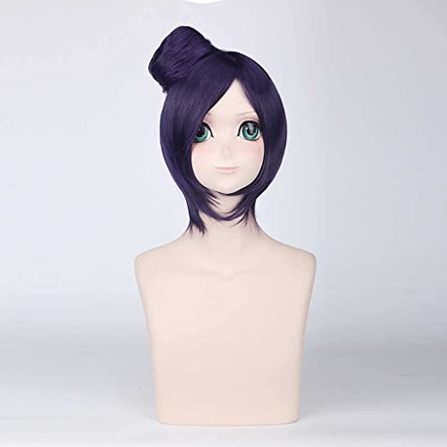 ydound Wig Anime Cosplay Konan Cosplay Perücke Herren Damen Cosplay Perücken Halloween, Weihnachten, Fasching Kostüm Dunkellila Kurze Glatte Perücke von ydound