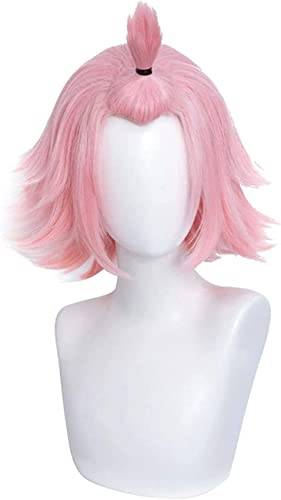 ydound Wig Anime Cosplay Kurze rosa Perücke for Diona Genshin Impact Anime Game Fluffy Cosplay Bob Hair Perücken mit Kappe (Pink) von ydound