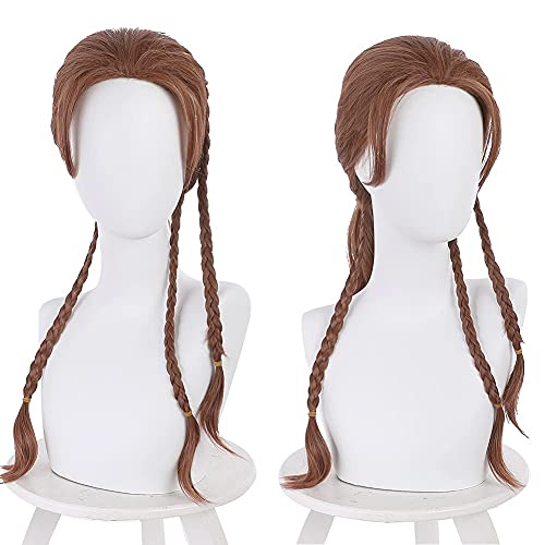 ydound Wig Anime Cosplay Natasha Romanoff Synthetische Cosplay Perücke for Frauen Mädchen Rotbraune geflochtene Haare Weihnachten Karneval Halloween Kostüm Cosplay Party Perücke von ydound