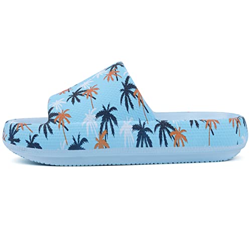 ydscsci Damen Herren Wolken Hausschuhe Pool Sliders Dusche Schuhe Strand Sandalen Badezimmer Hausschuhe Dicke Sohle rutschfest bequem, hellblau, 38.5/39 EU von ydscsci