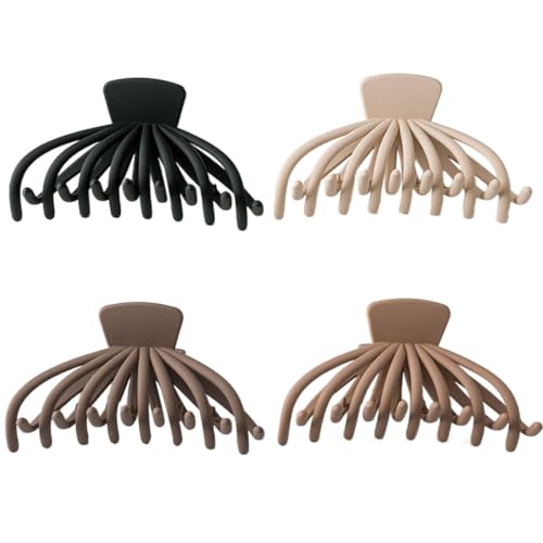 4-teiliges mattes Haarklammer-Set: modische Kunststoff-Haarspangen für trendige Mädchen von yeeplant