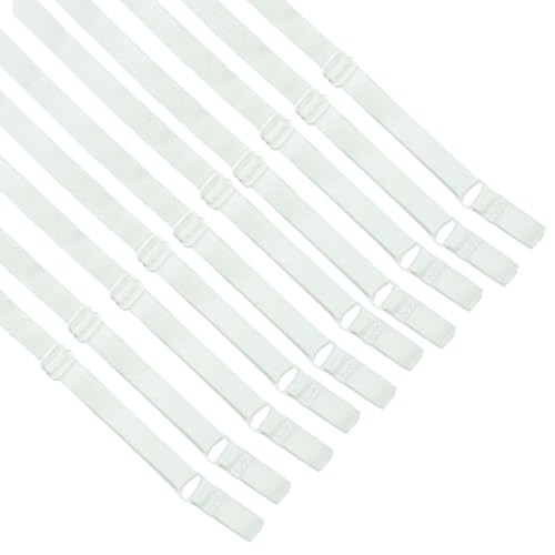 Abnehmbare Universal-BH-Schultergurte, 10-teiliges Set, weiches Nylon, verstellbar, rutschfest, dekorative BH-Träger, xl, Nylon, Kein Edelstein von yeeplant