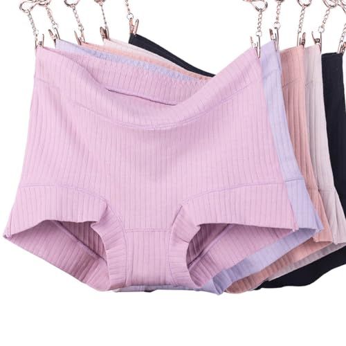 Bequeme elastische Baumwoll-Boyshorts für Damen, 5 Paar, schnell trocknende Workout-Boxershorts, weiche tägliche Unterwäsche, XXL, Baumwolle, Ohne Edelstein von yeeplant