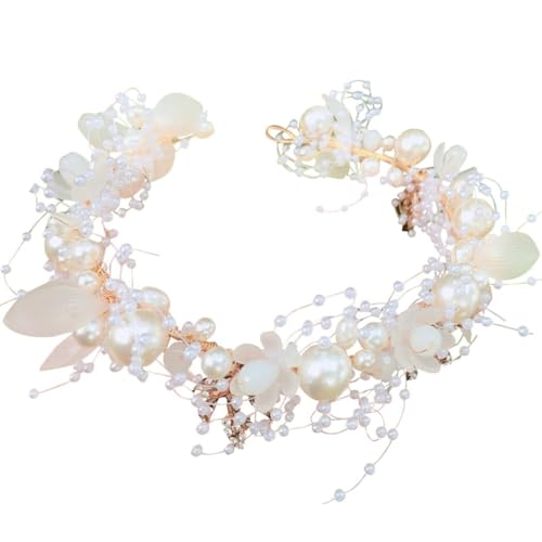 Braut-schickes Haarband mit floralem Perlenverzierung, elegantes Hochzeits-Accessoire von yeeplant