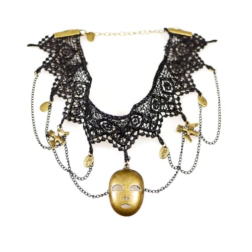 Choker Halskette Damen Gothic Chunky Statement Schlüsselbein Halskette für Frauen, Einheitsgröße, Metall, Kein Edelstein von yeeplant
