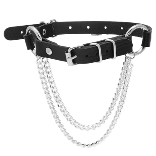 Choker-Halskette für Damen, verstellbar, Gothic, weich, Punk, mit Schlüsselbeinverzierung, Einheitsgröße, Baumwolle, Kein Edelstein von yeeplant