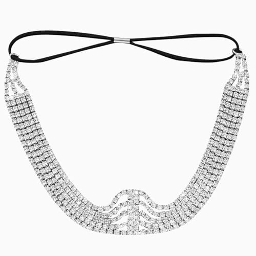 Elastisches modisches Stirnband für Damen: Brautschmuck, glänzend, Strass, Haarschmuck, Kopfschmuck von yeeplant