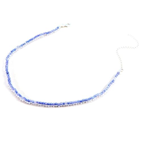 Elegante Perlen-Choker für Frauen, lässige, modische böhmische Halskette, zierliche und einfache Schlüsselbein-Halskette mit kreativem Perlen-Design, 32, Perle + Legierung, Kein Edelstein von yeeplant