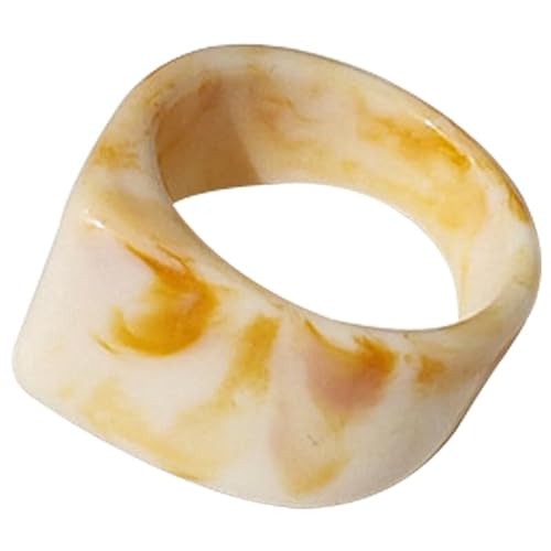 Eleganter, klobiger stapelbarer Ring für Damen – Vintage-Fingerring aus Kunstharz, Harz von yeeplant