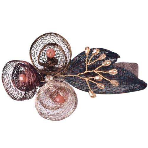Haarnadel im Vintage-Stil mit Schmetterlings-Blume – chinesischer Stil, automatische Feder-Haarspange, modisches Ornament, Neuheit Kopfbedeckung von yeeplant