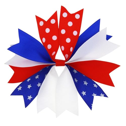 Handgefertigte Haarspange mit Sternverzierungen: kleines dekoratives rutschfestes Accessoire für festliche Unabhängigkeitstag-Feier von yeeplant