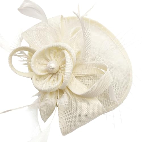 Handgefertigter Damen-Haarschmuck, elegant, modisch, Kunstblumen, Fascinator mit Federclip, für Brautschmuck, Cosplay von yeeplant