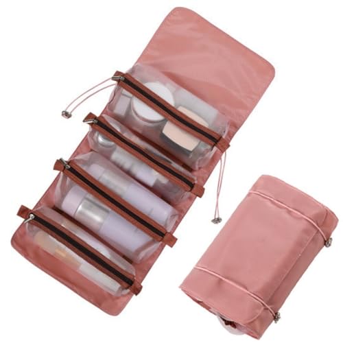 Kosmetiktasche, 4-in-1, abnehmbarer Organizer, faltbar, Kulturbeutel, Make-up-Tasche, Pink10, Einheitsgröße von yeeplant