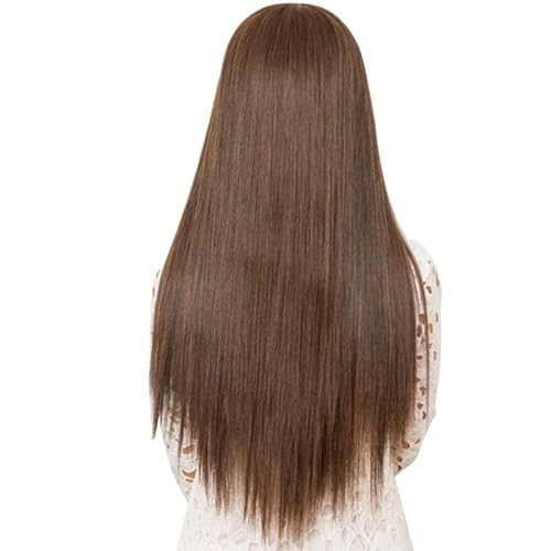 Leichte Halbperücke für Damen, glatt, einfarbig, modisch, einfach zu tragen für Cosplay von yeeplant