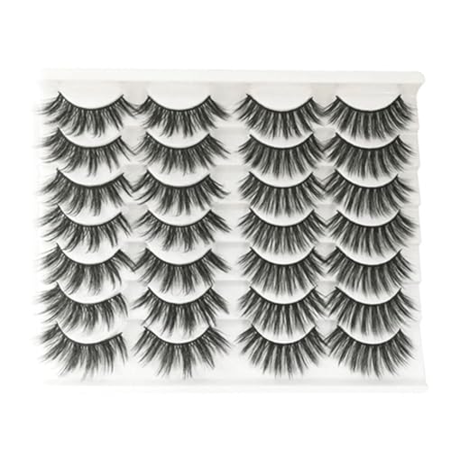 Mode Lange Flauschige Wispy Dekorative 3D DIY Falsche Wimpern für Mädchen Natürliche Künstliche 14 Paare Frauen von yeeplant