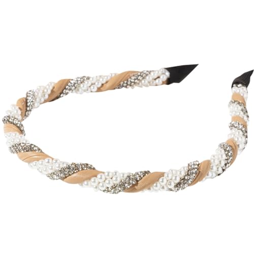 Party-Dekoratives klassisches Vintage-Stirnband: Frauen Perlen Kunst-Strass Haarreif dekorativ von yeeplant