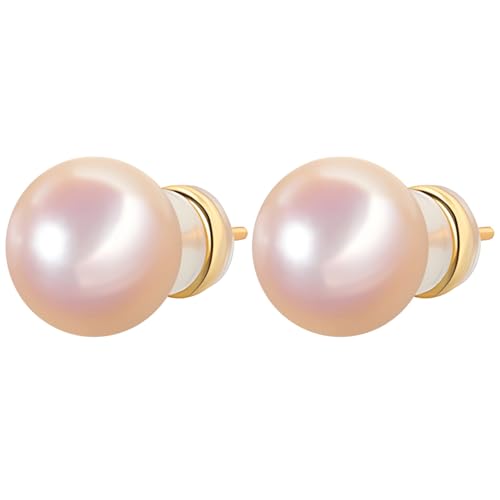 Silberne Nadelknopf-Perlenohrringe für Frauen, luxuriöses Design, strahlende österreichische Perlen, verschiedene Größen zur Auswahl von yeeplant