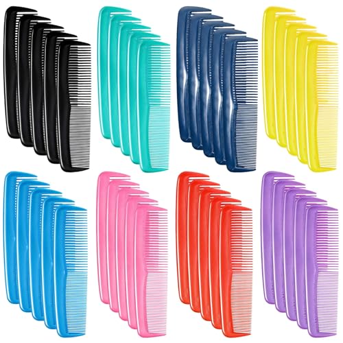 Tragbare Kämme mit feinen Zähnen für Frauen, leichte farbige Mini-Kämme in Großpackung, Kunststoff-Reise-Haarkämme für Hotel, Fitnessstudio oder Salon, 100 Stück von yeeplant
