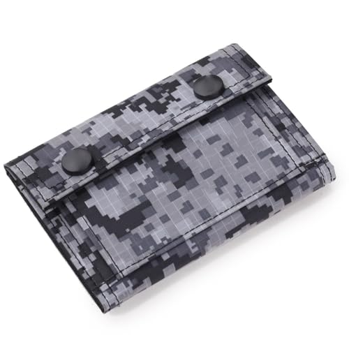 yeeplant Bifold Wallet Slim - Brieftasche Fronttasche mit Camouflage-Design, Kreditkarte und dünner Halter, Schwarz , Einheitsgröße von yeeplant