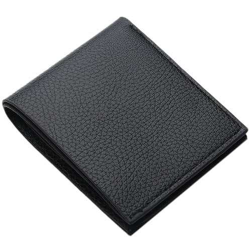 yeeplant Herren Kunstleder Bifold Wallet - Leicht, Kurz, Tragbarer Bargeld- und Münzhalter für Urlaub und Geburtstag, Schwarz , Einheitsgröße von yeeplant