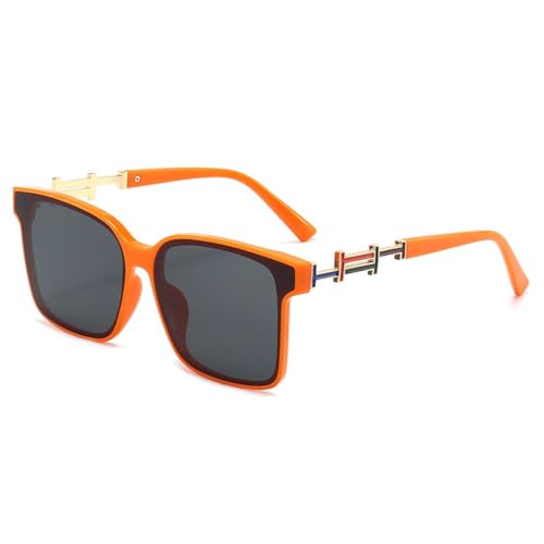 yeeplant Strandparty, Radfahren, Wandern, übergroße Kunststoffrahmen-Sonnenbrille: einfache, dekorative tragbare Fahr-Sonnenbrille, Orange und Schwarz, Einheitsgröße von yeeplant