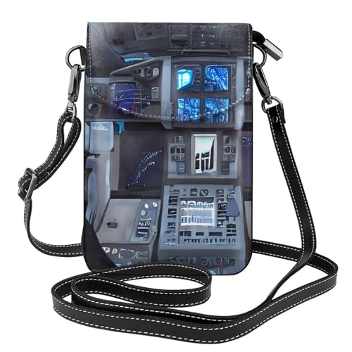 yefan Cabin of the Future Damen-Umhängetasche, Handy-Geldbörse mit Reißverschluss, verstellbarer Schultergurt. von yefan
