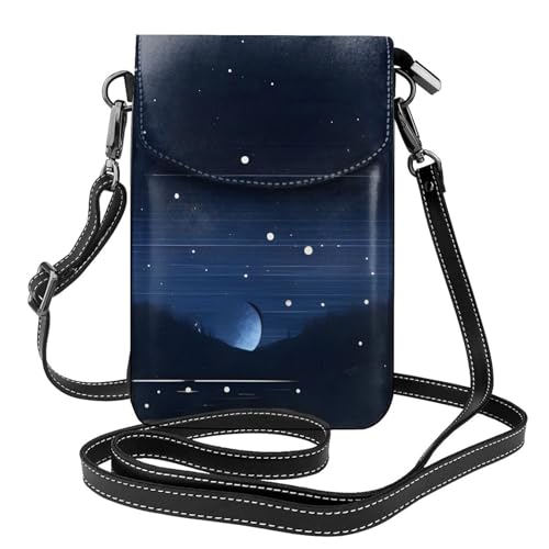 yefan Dunkelblaue Damen-Crossbody-Tasche, mit Reißverschluss, Handy-Geldbörse und Schultertasche, verstellbarer Schultergurt. von yefan