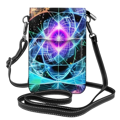 yefan Eight Dimensional Space Damen-Umhängetasche, Handy-Geldbörse mit Reißverschluss und Schultertasche, verstellbarer Schultergurt. von yefan