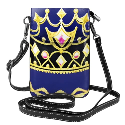 yefan Fantasy Tiara Damen-Umhängetasche, Handy-Geldbörse mit Reißverschluss, verstellbarer Schultergurt. von yefan