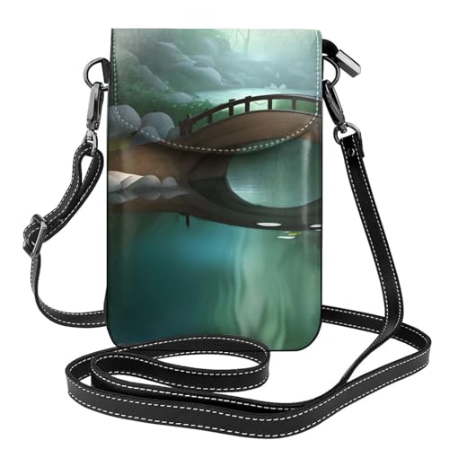 yefan Little Bridge In The East Damen-Umhängetasche, Handy-Geldbörse mit Reißverschluss, Schultertasche, verstellbarer Schultergurt. von yefan