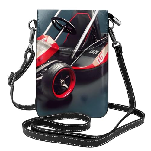 yefan Mini Kart Damen-Umhängetasche, Handy-Geldbörse mit Reißverschluss, verstellbarer Schultergurt. von yefan