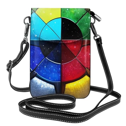 yefan Shine In All Directions Damen-Umhängetasche, Handy-Geldbörse mit Reißverschluss, verstellbarer Schultergurt. von yefan