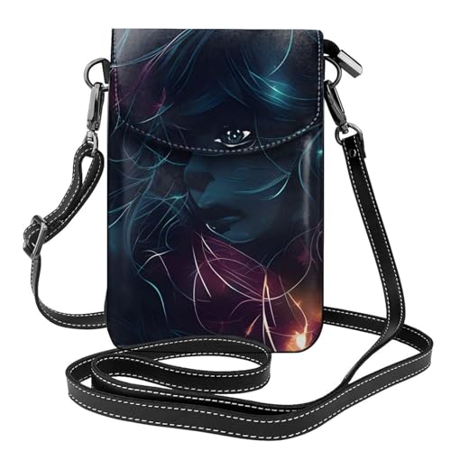 yefan The Girl In The Dream Damen-Umhängetasche, Handy-Geldbörse mit Reißverschluss und Schultertasche, verstellbarer Schultergurt. von yefan