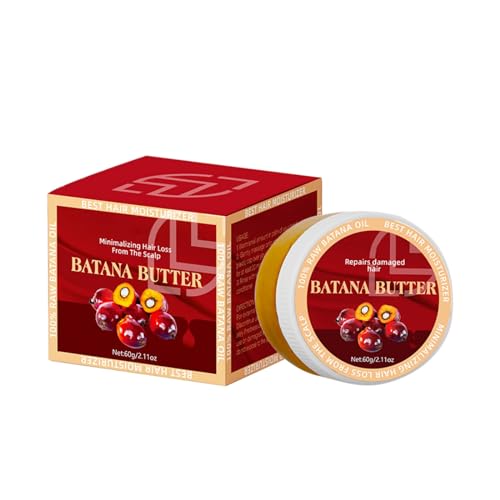 60g Batana Öl Haarcreme, Haaröl mit Batana Öl für Haarwachstum, dickeres Haar, natürliches Batana Öl Conditioner Haarpflege Creme für Männer und Frauen von yehapp