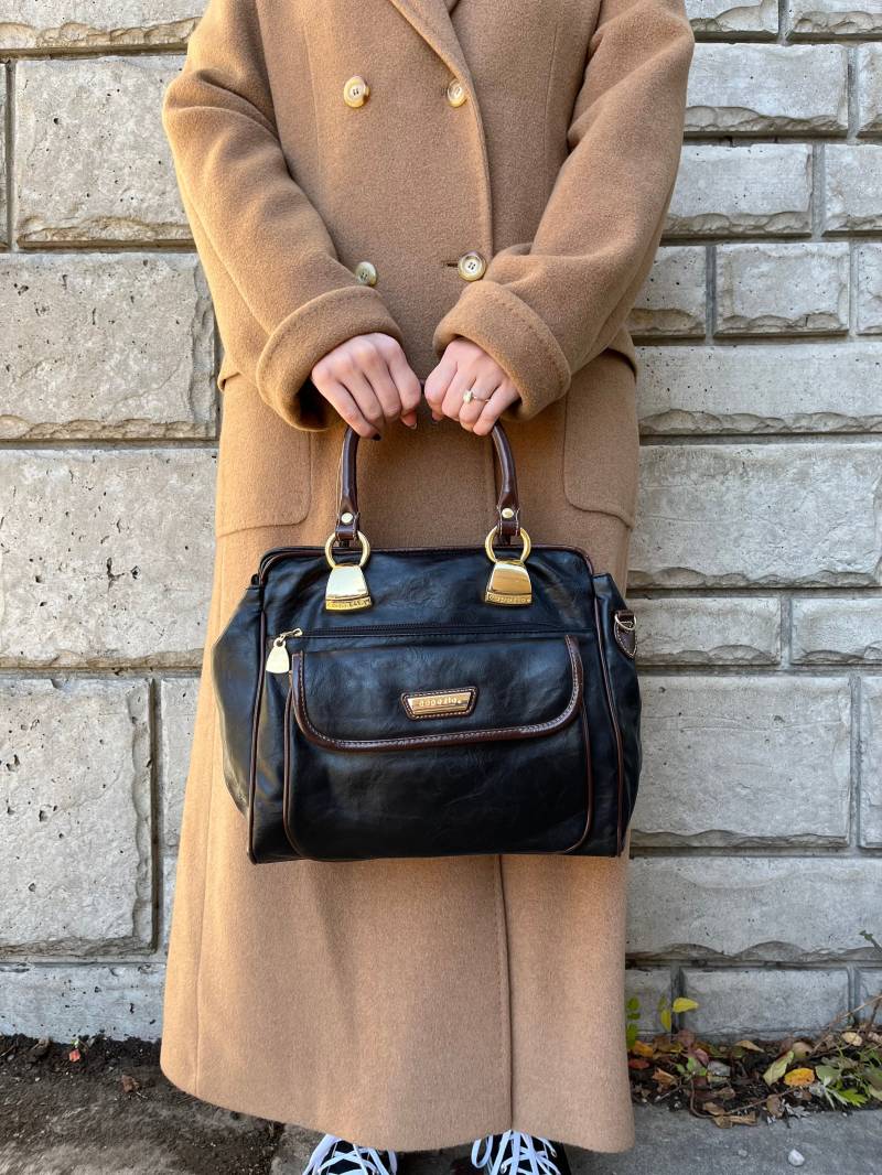 Vintage 90Er Jahre Capezio Handtasche Schwarze Henkeltasche Vintage 90Er Jahre Capezio Handtasche Schwarze Henkeltasche von yellowjacketvintage