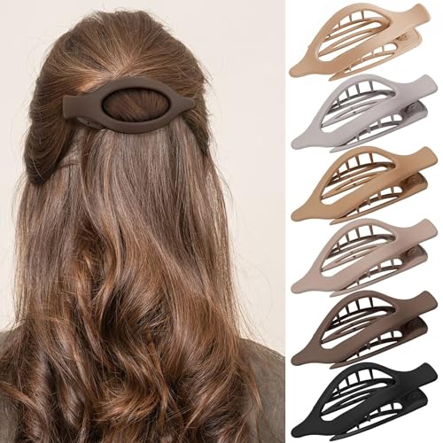 6 Stück Neutrale Farbe Matt Flache Haarspangen Flache Klaue Clip für Frauen Runde Lay Down Haarspange für Dickes und Dünnes Haar Bequeme Gebogene Flache Clips 6 Stück Neutrale Farbe Matt Flache Haarspangen Flache Klaue Clip für Frauen Runde Lay Down Haarspange für Dickes und Dünnes Haar Bequeme Gebogene Flache Clips von yenlk