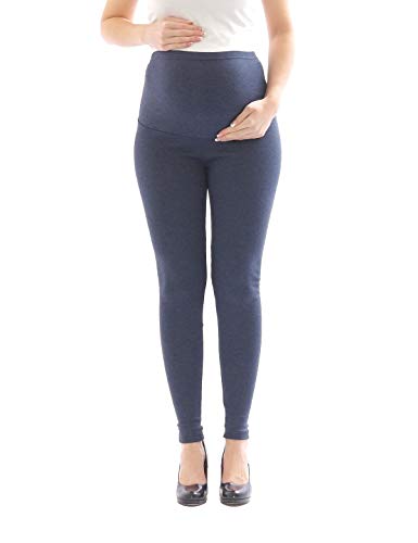 YESET Umstandsleggings Thermo Fleece innen Hose lang Baumwolle Umstand-Leggings Jeans L von YESET