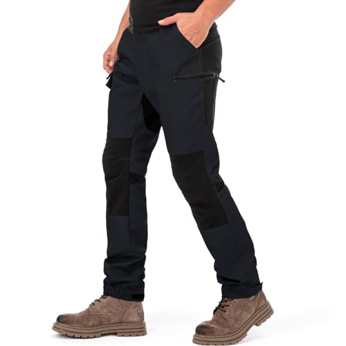 yeyity Wanderhose Herren Outdoor Hosen Robust Atmungsaktiv Langlebig Taktische Hose Arbeitshosen Männer zum Outdoor-Aktivitäten und Außenarbeiten(9925,Grau,L) von yeyity